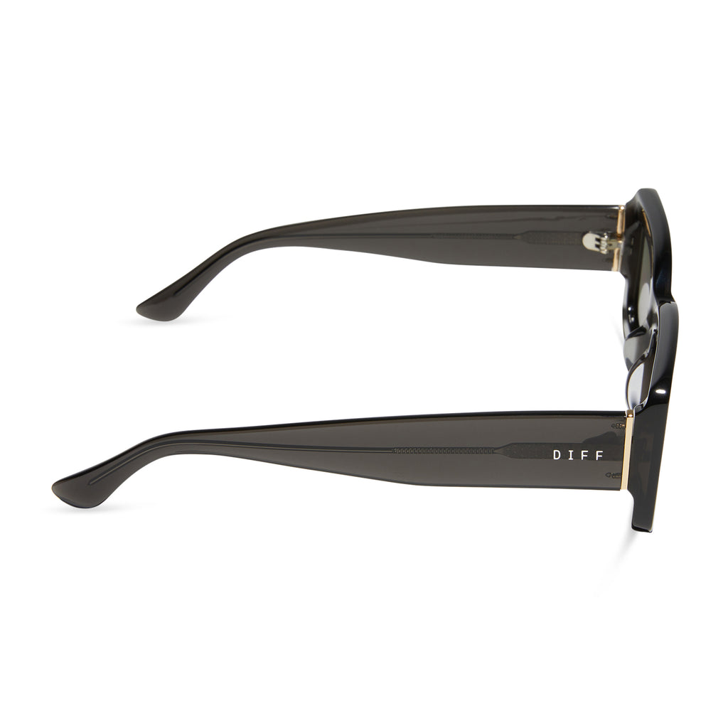 Indy Rectangle Sunglasses | Smoke Crystal & Grey Mirror  display picture 3
