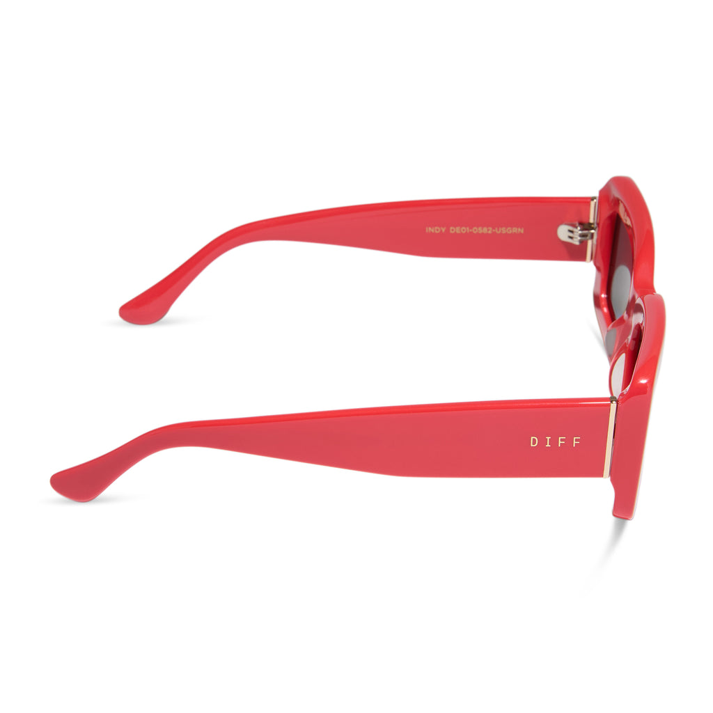 Indy Rectangle Sunglasses Sunset Grey DIFF Eyewear