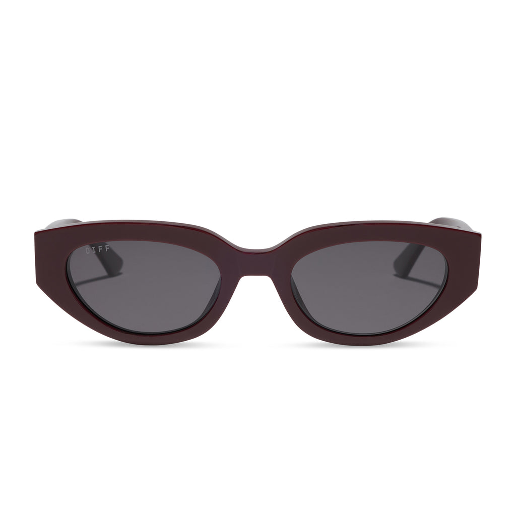 Jessie James Decker Crystal Sunglasses | Burgundy & Grey | DIFF
