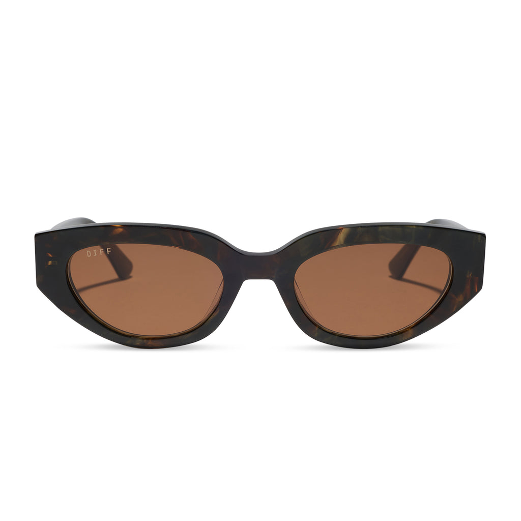 Jessie James Decker Crystal Sunglasses | Koa Tort & Brown | DIFF