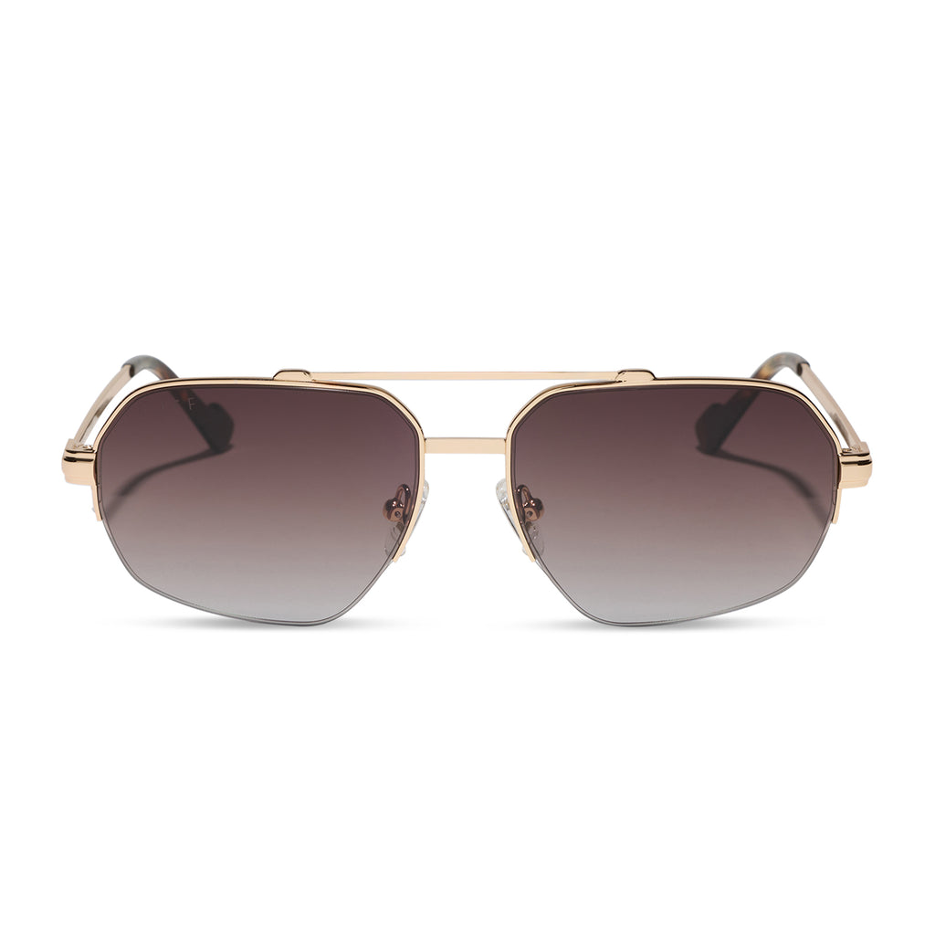 ディディ Jessie James Decker Destiny Sunglasses | Gold & Brown | DIFF Eyewear