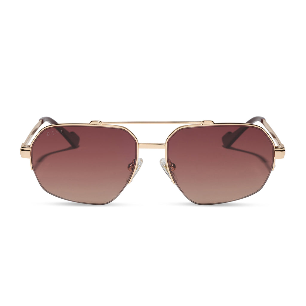 Jessie James Decker Destiny Sunglasses | Gold & Dusk | DIFF Eyewear