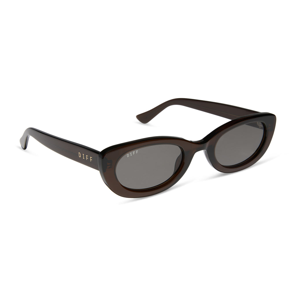 Jojo Fletcher Raya Sunglasses | Chocolate Crystal & Grey  display picture 1