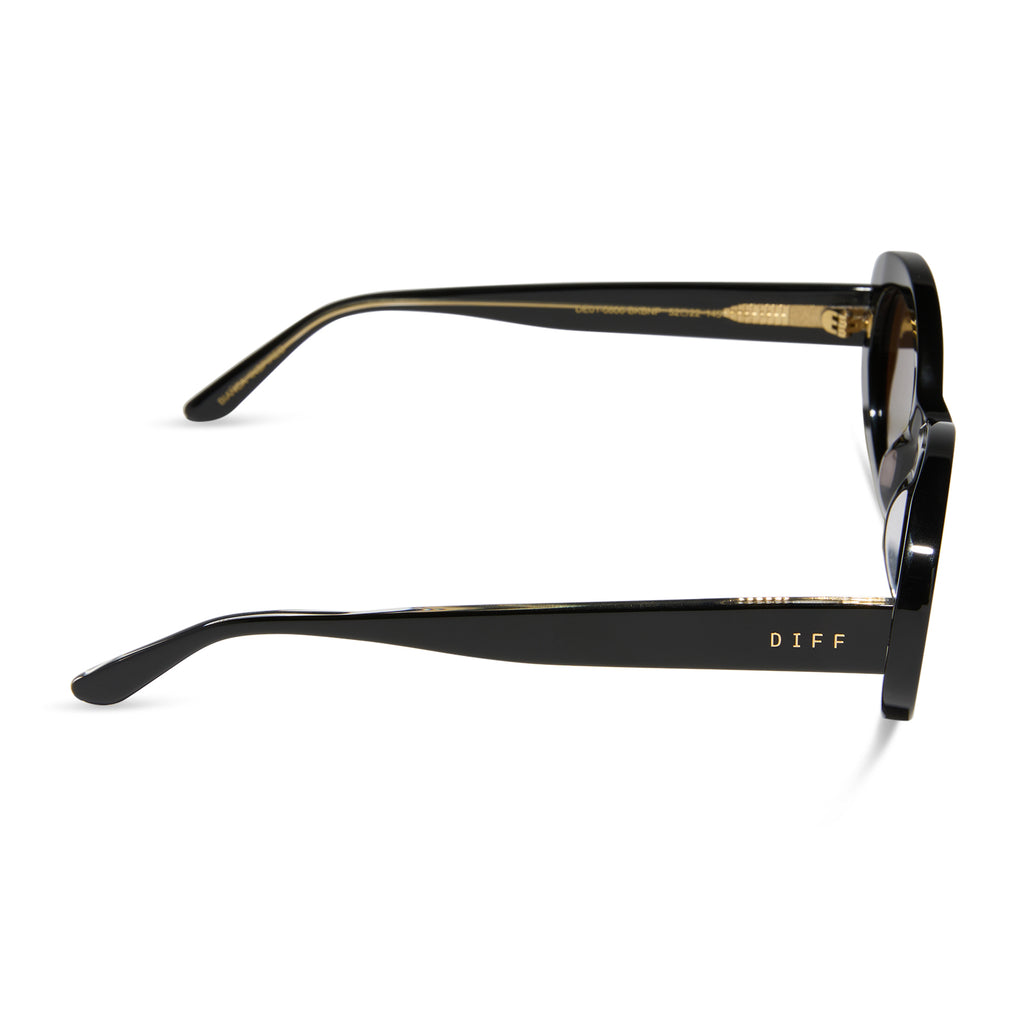 Lainey Oval Sunglasses | Black & Brown | DIFF Eyewear