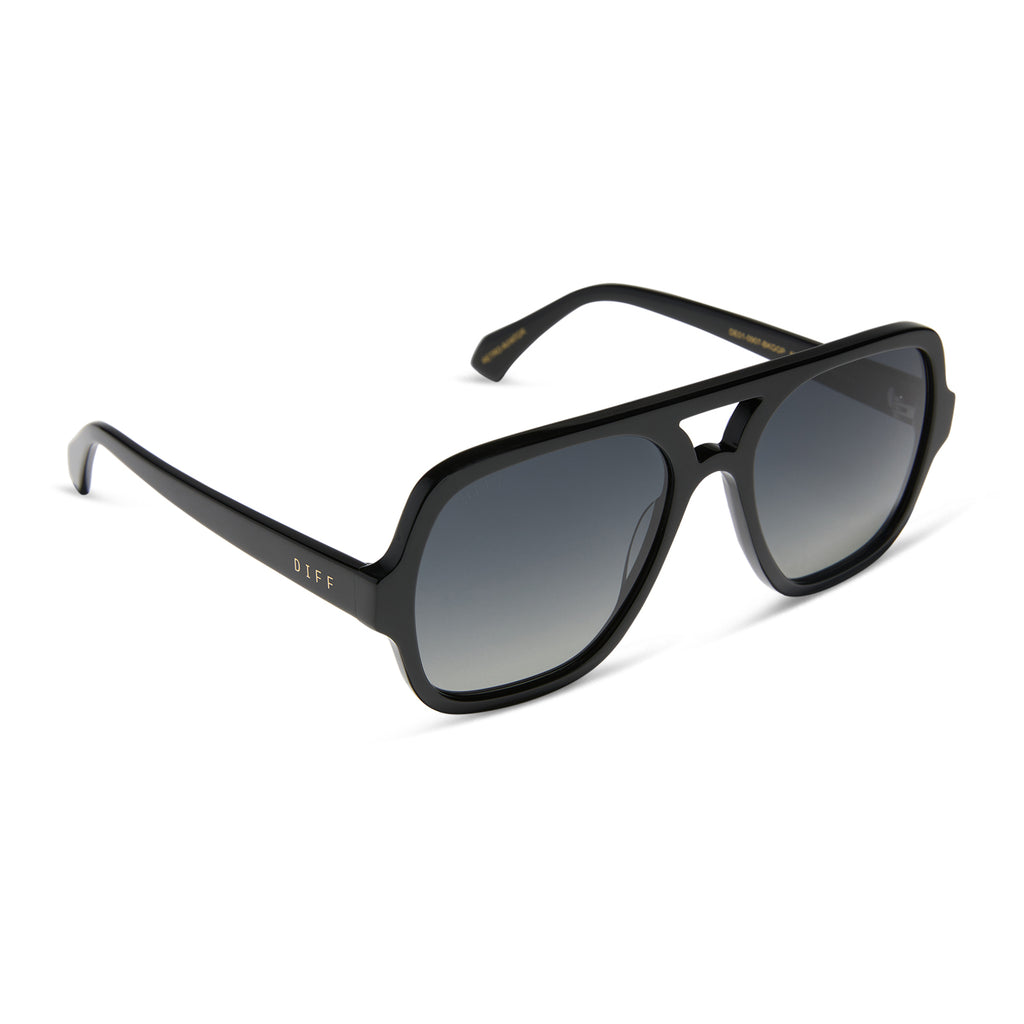 Layton Navigator Sunglasses | Black & Grey Gradient | DIFF Eyewear
