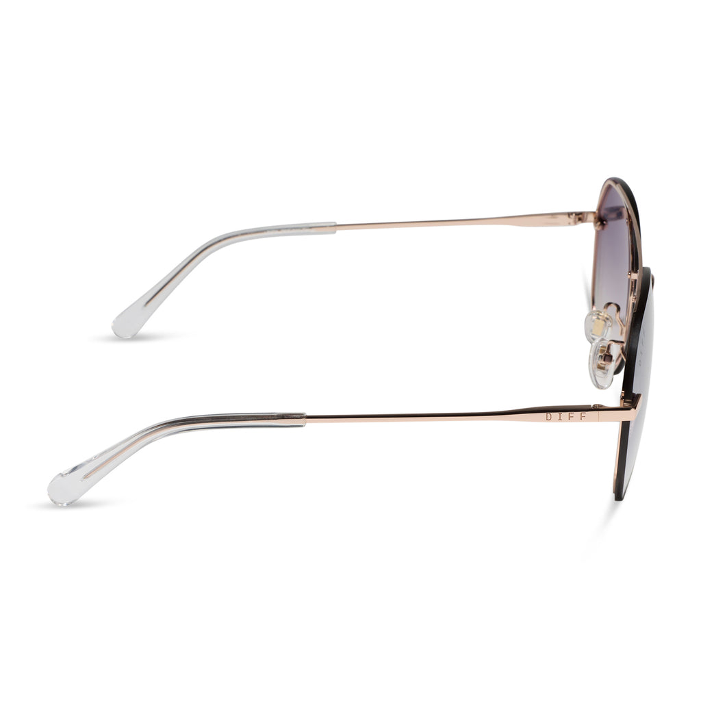 Lenox Aviator Sunglasses | Gold & Slate Gradient Flash | DIFF Eyewear