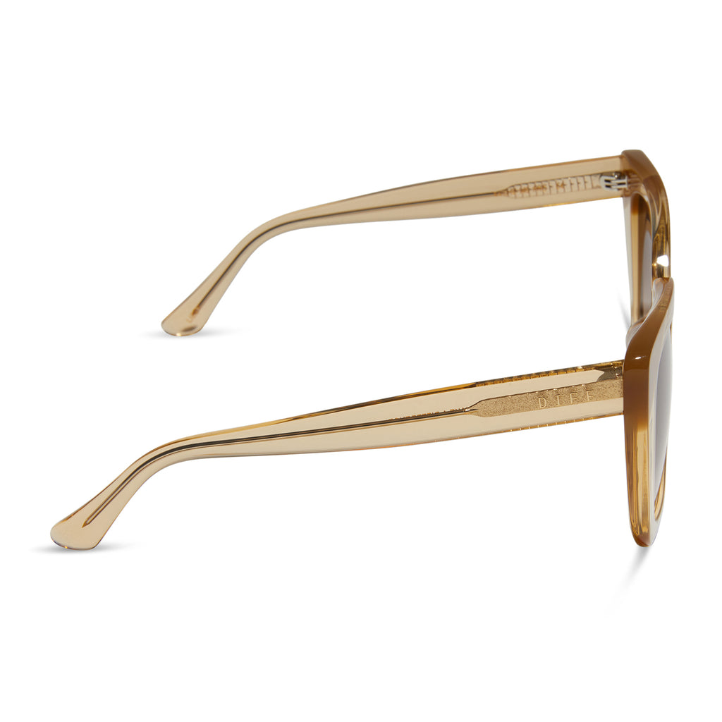 Lizzy Square Sunglasses Honey Crystal & Brown Gradient DIFF Eyewear