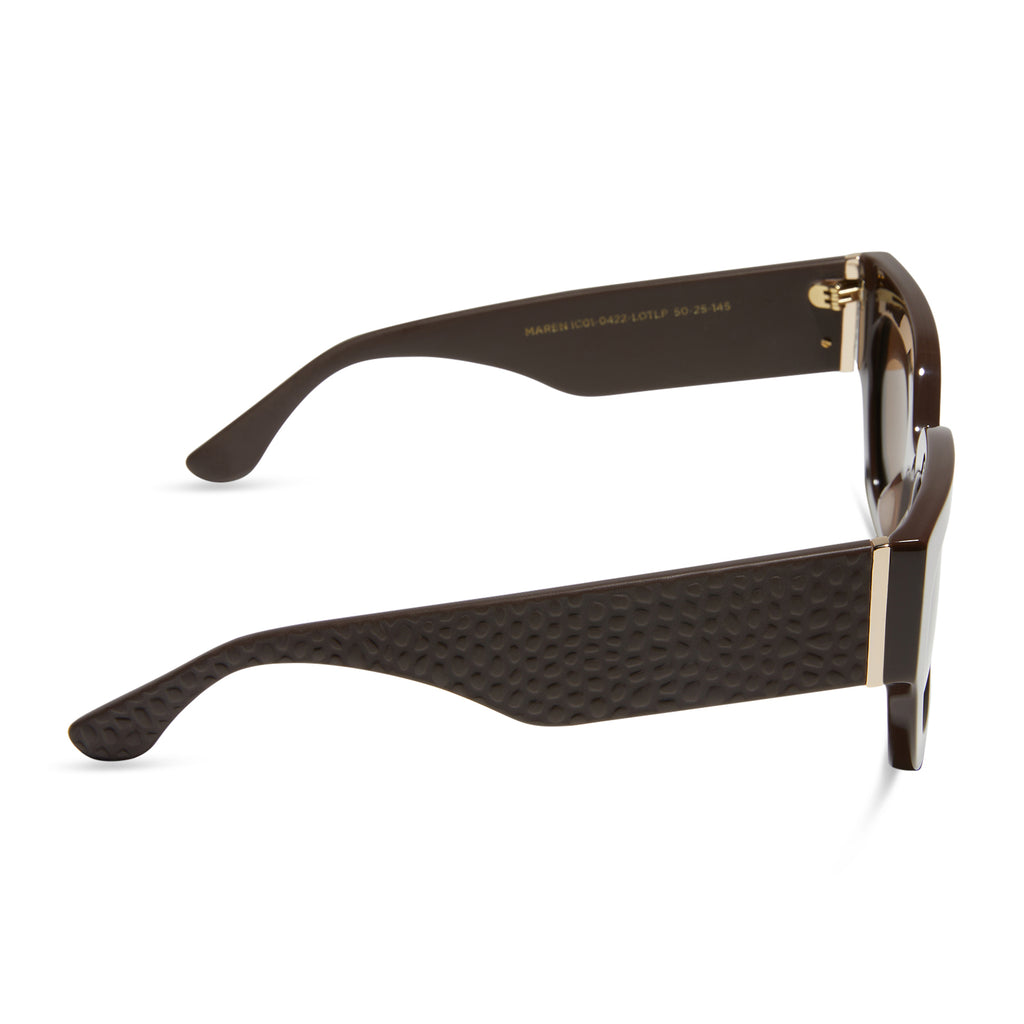 Maren Square Sunglasses | Truffle & Truffle Polarized | DIFF  display picture 3