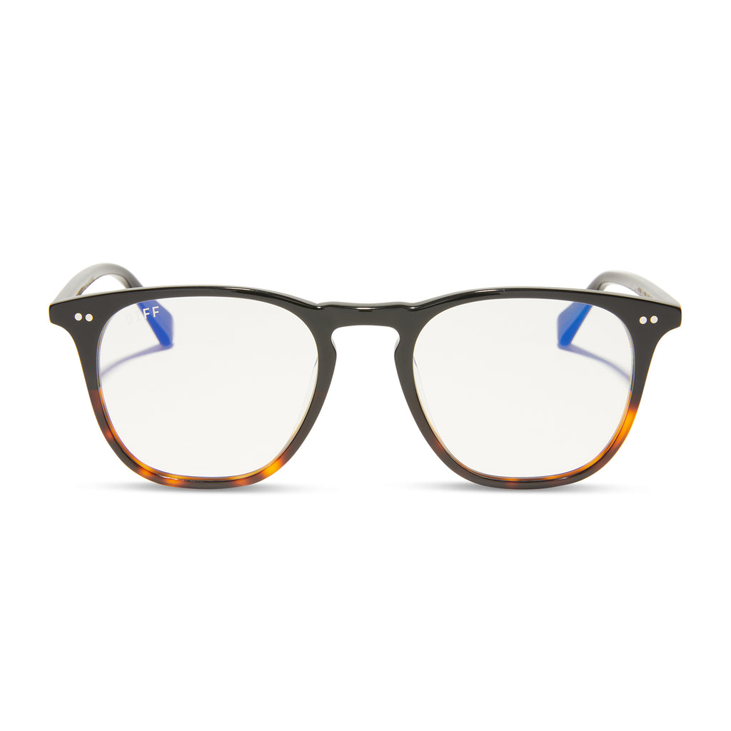 Maxwell Square Glasses Black Tortoise & Blue Light Technology DIFF