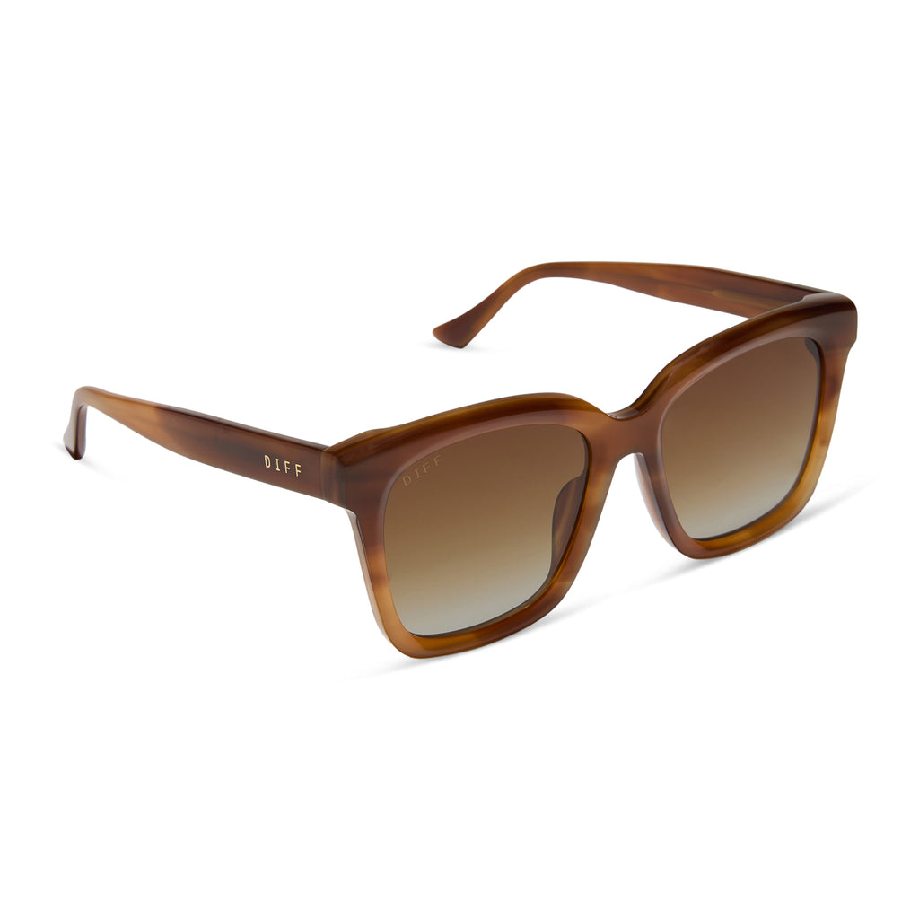 Meredith Square Sunglasses | Tawny Tort & Brown Gradient | DIFF