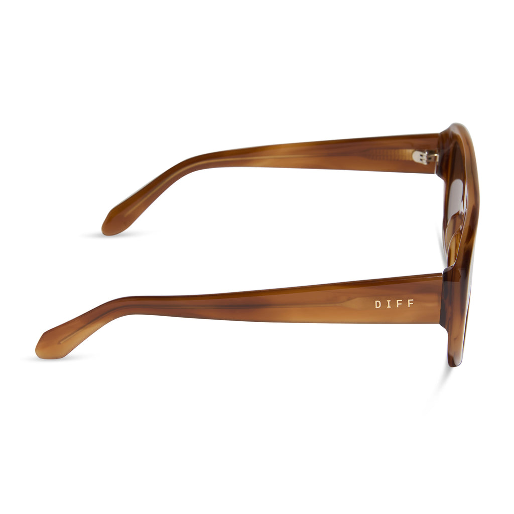 DIFF Eyewear Cameron - Tawny Tortoise Brown Gradient Polarized Sunglasses