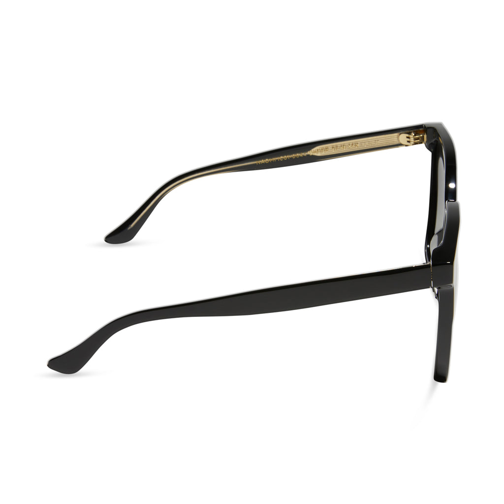 Naomi Square Sunglasses | Black & Grey Gradient Polarized | DIFF