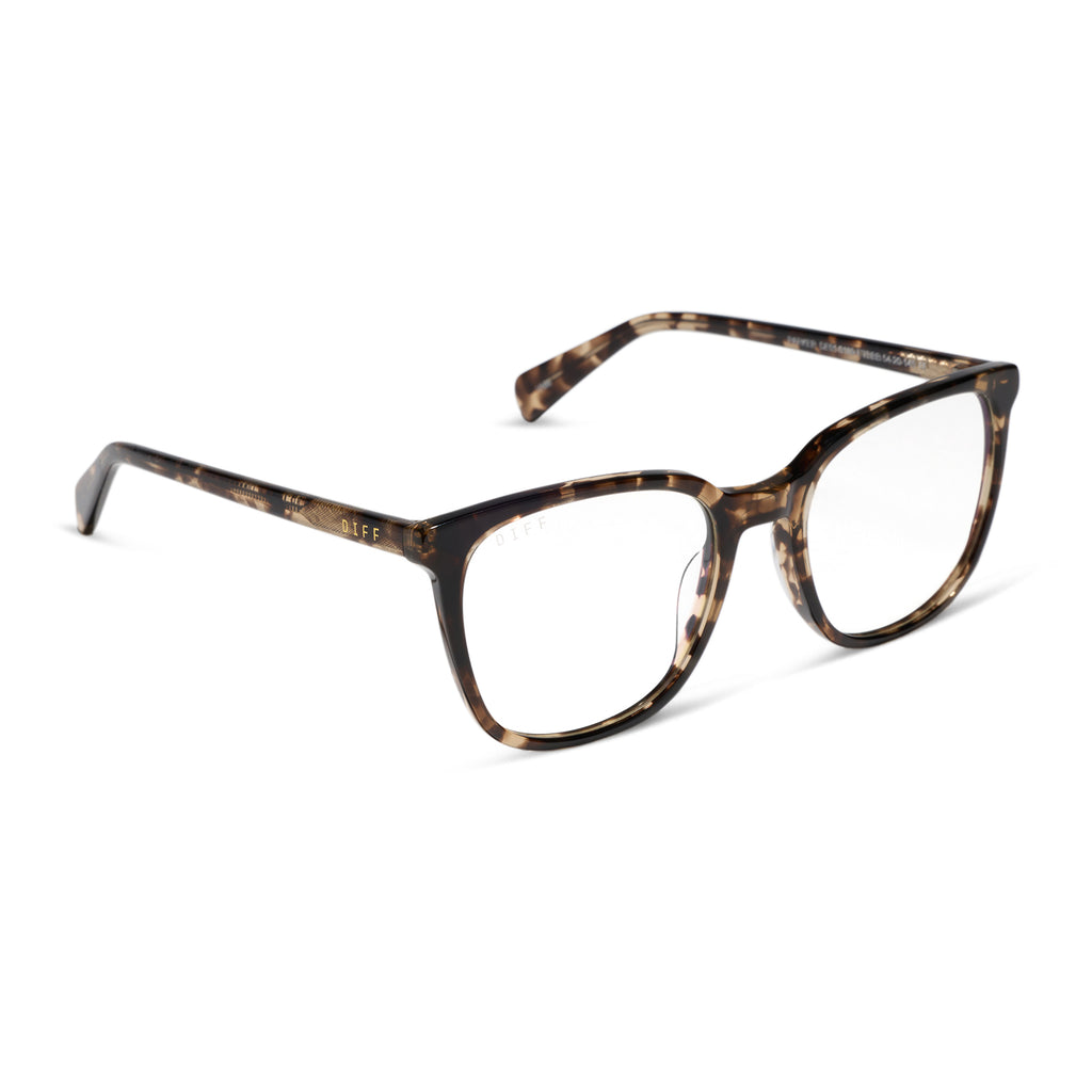 Parker Square Blue Light Glasses | Espresso Tortoise | DIFF  display picture 2