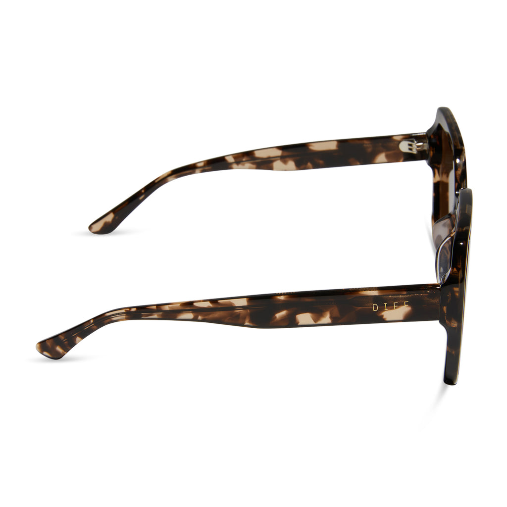 Presley Square Sunglasses | Espresso Tort & Brown | DIFF Eyewear display picture 2