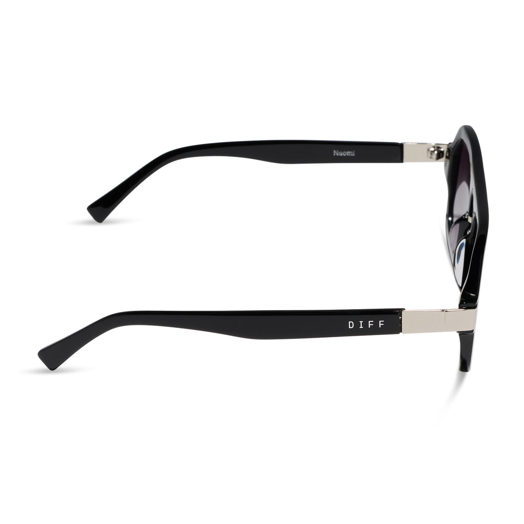 Rachael Kirkconnell Naomi Sunglasses | Black & Grey | DIFF Eyewear