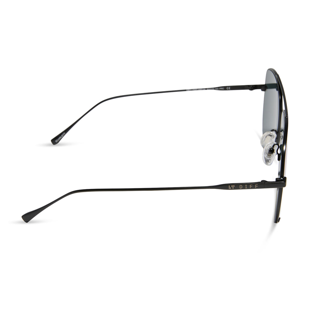Scarlett Aviator Sunglasses | Black & Purple Mirror | Diff  display picture 2