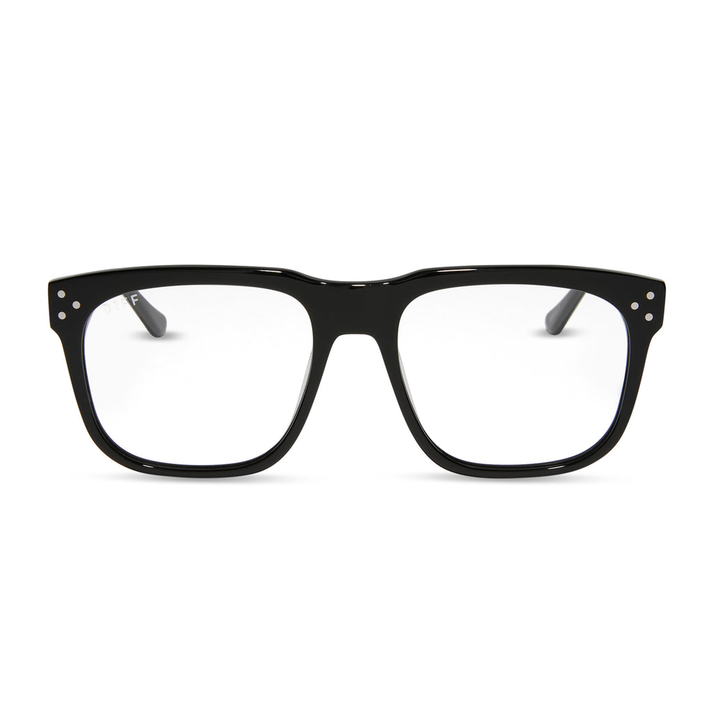 JJD Sicily Square Glasses | Black | DIFF Eyewear