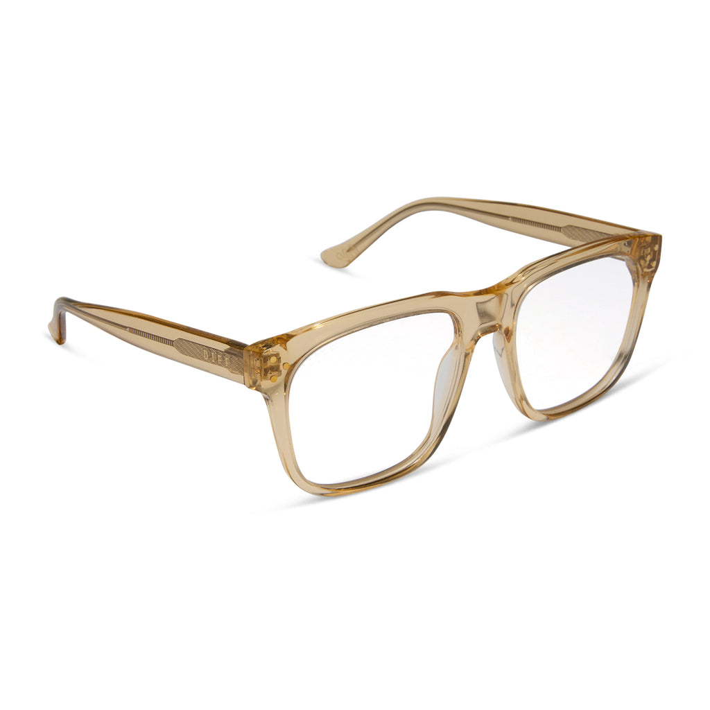 JJD Sicily Square Glasses | Honey Crystal | DIFF Eyewear