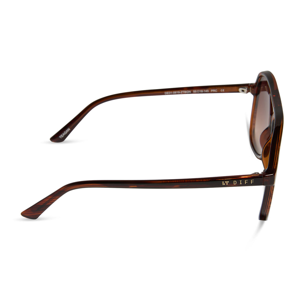Teagan Aviator Sunglasses | Mahogany Tort & Brown Gradient  display picture 2