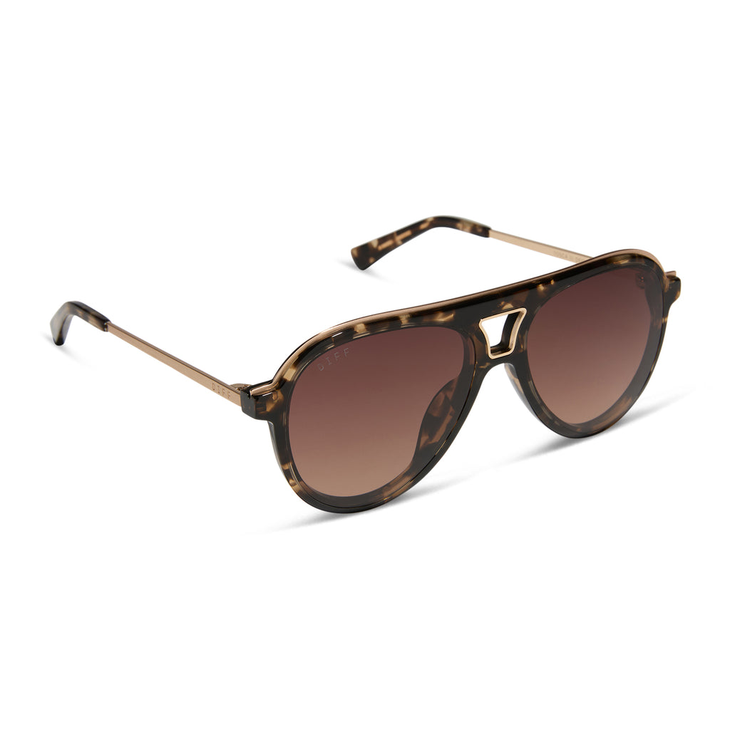 Tosca III Aviator Sunglasses | Espresso Tort & Brown Gradient