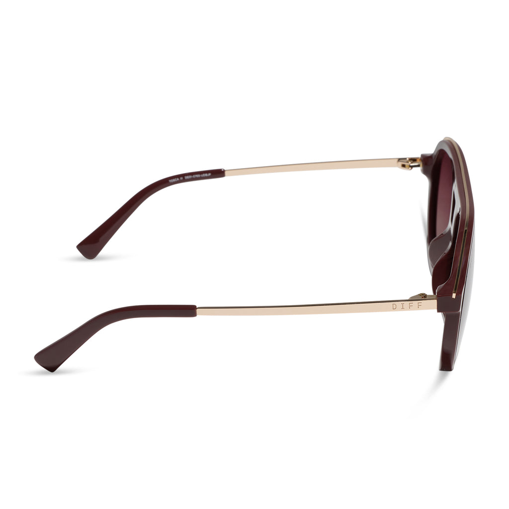 Tosca III Aviator Sunglasses | Red & Burgundy Gradient | DIFF Eyewear