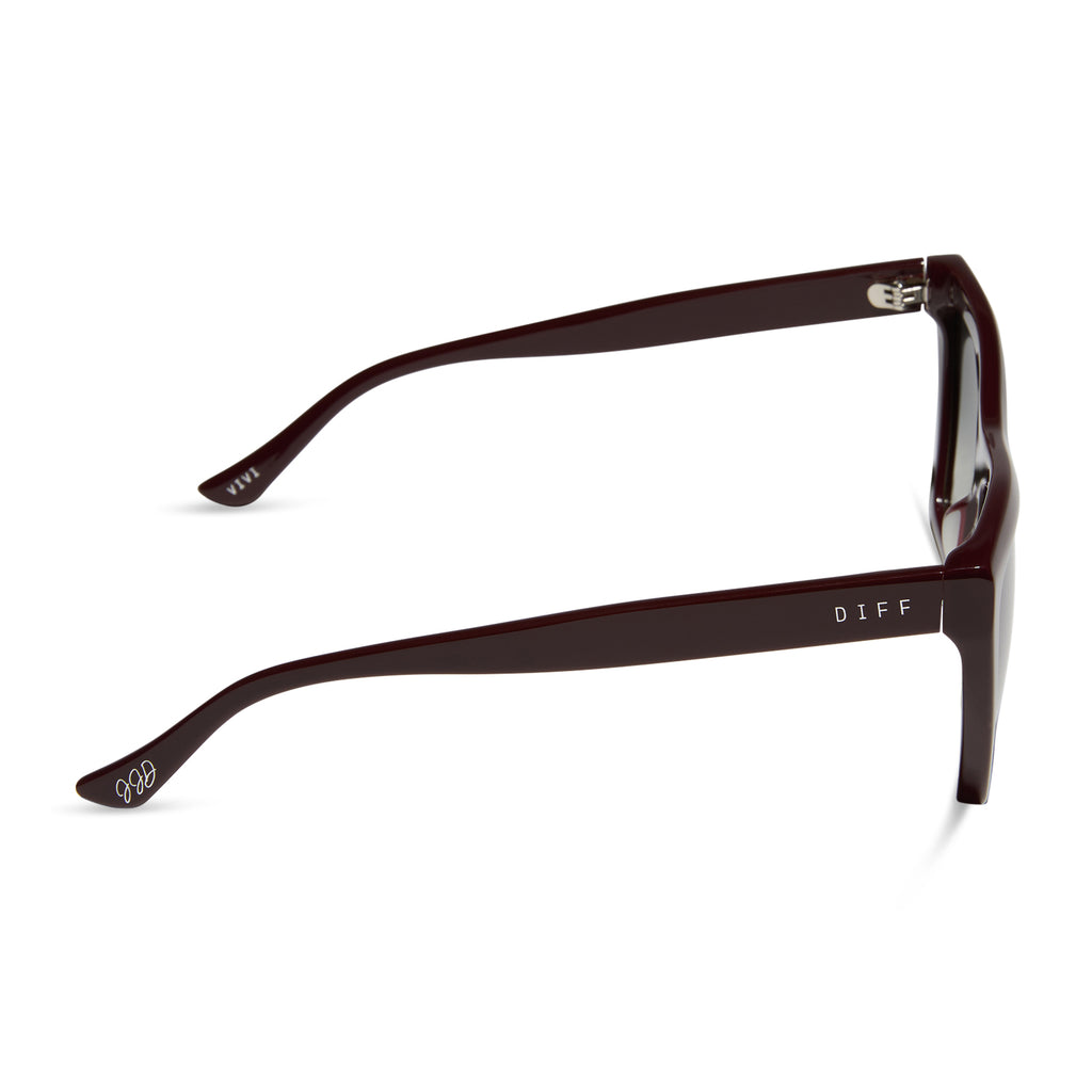 Jessie James Decker Sunglasses | Burgundy & Grey Gradient | DIFF