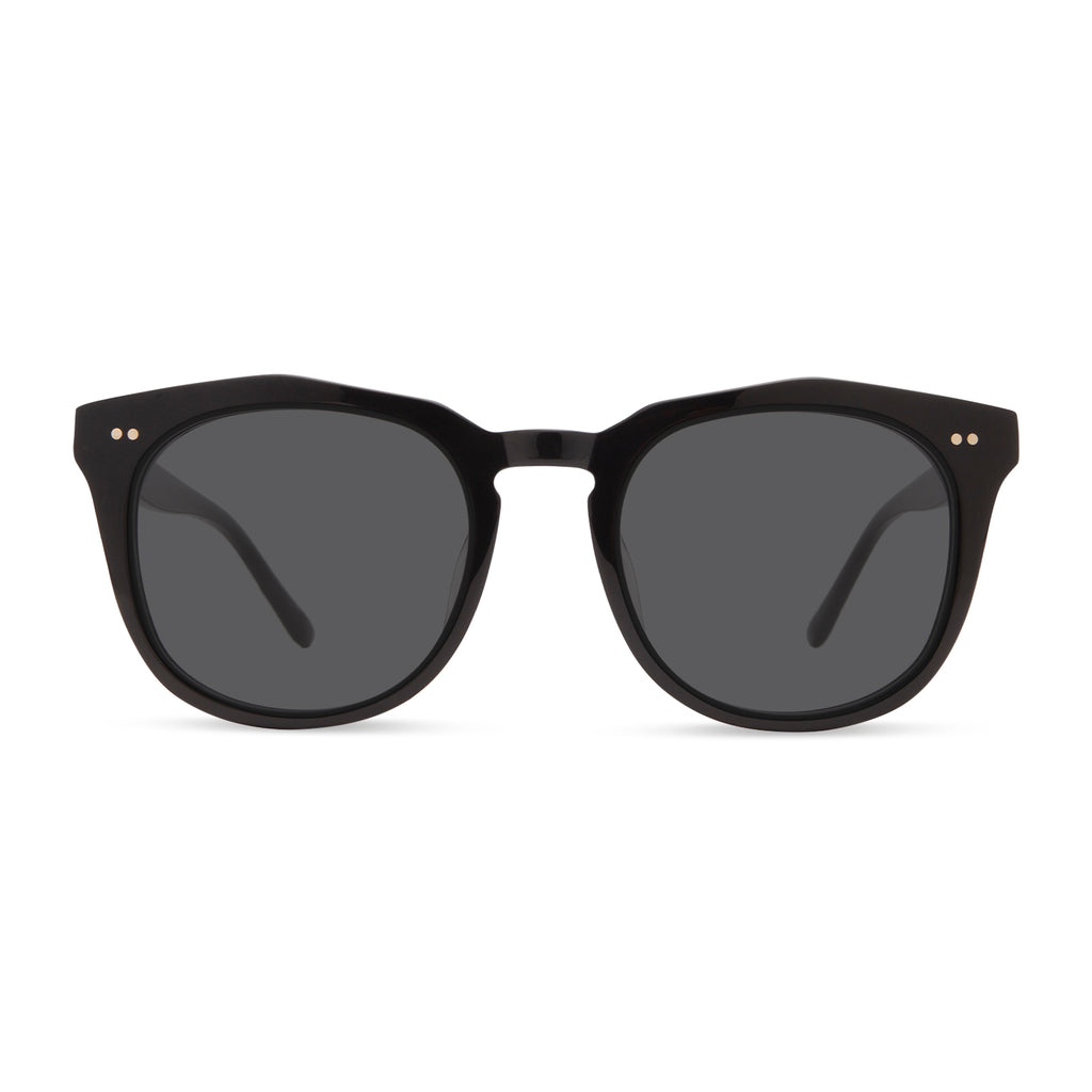 Weston Round,Square,Oversized Sunglasses Black & Grey DIFF Eyewear
