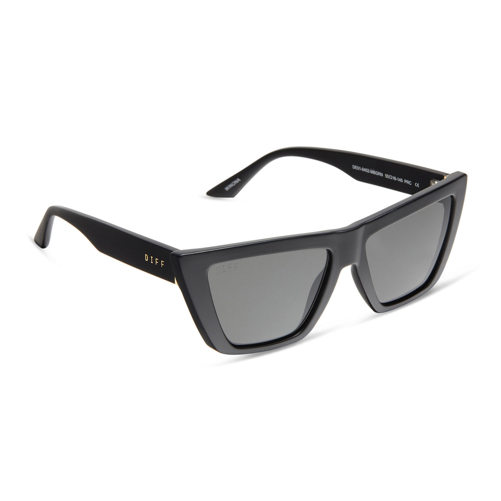Winona Cateye Sunglasses | Matte Black & Grey | DIFF Eyewear