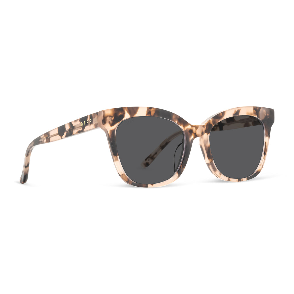 Winston Cat Eye Sunglasses Himalayan Tortoise & Grey DIFF Eyewear