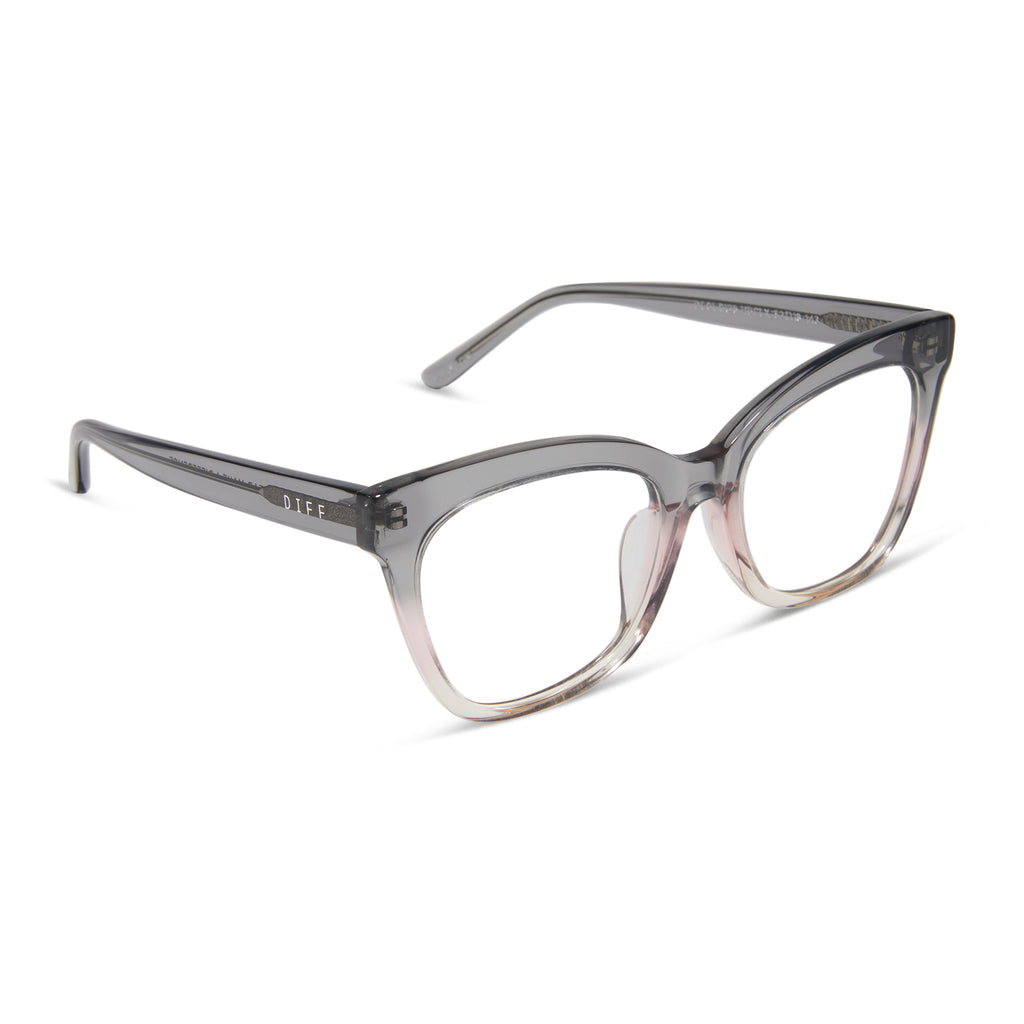 Winston Cat Eye Prescription Glasses Smoke Rose Ombre Diff Eyewear