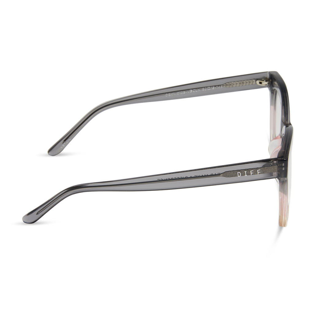 Winston Cat Eye Prescription Glasses Smoke Rose Ombre Diff Eyewear