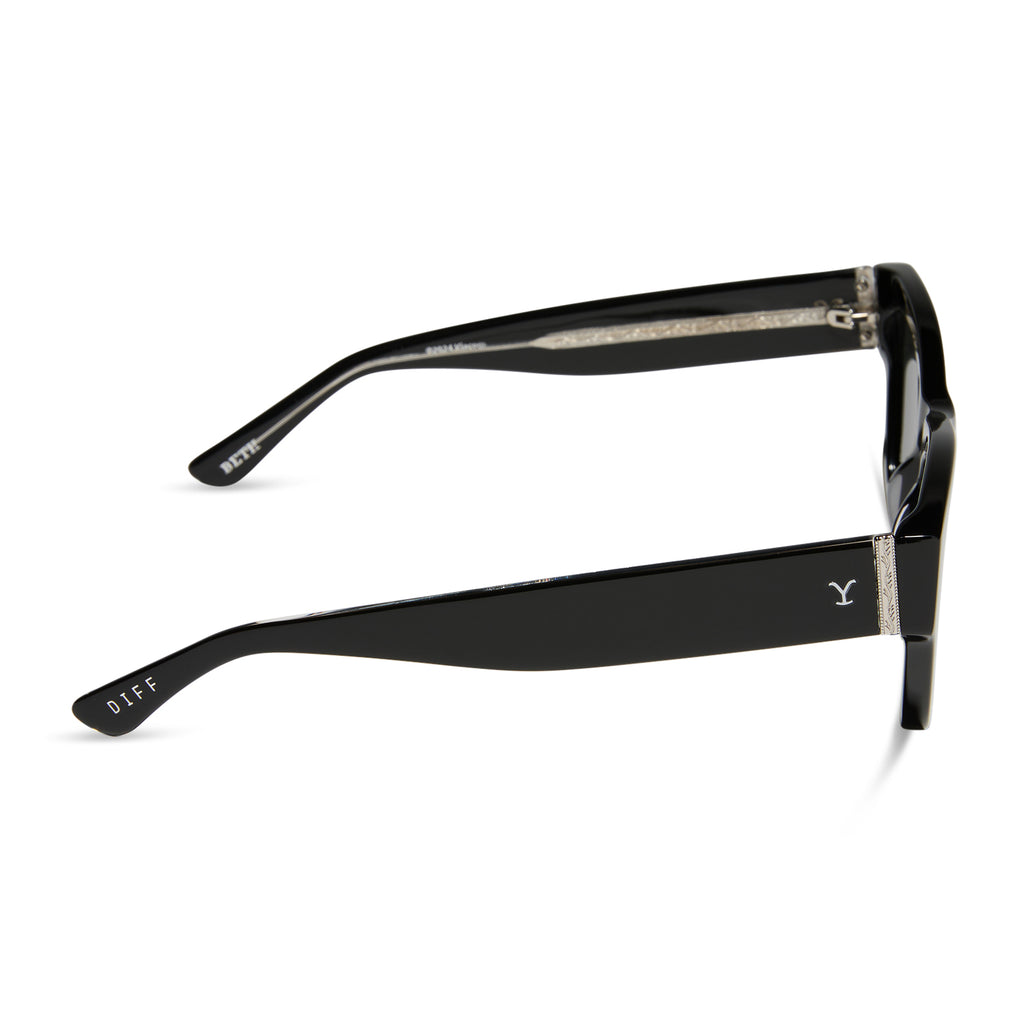 Yellowstone Beth II Sunglasses | Black & Grey | DIFF Eyewear