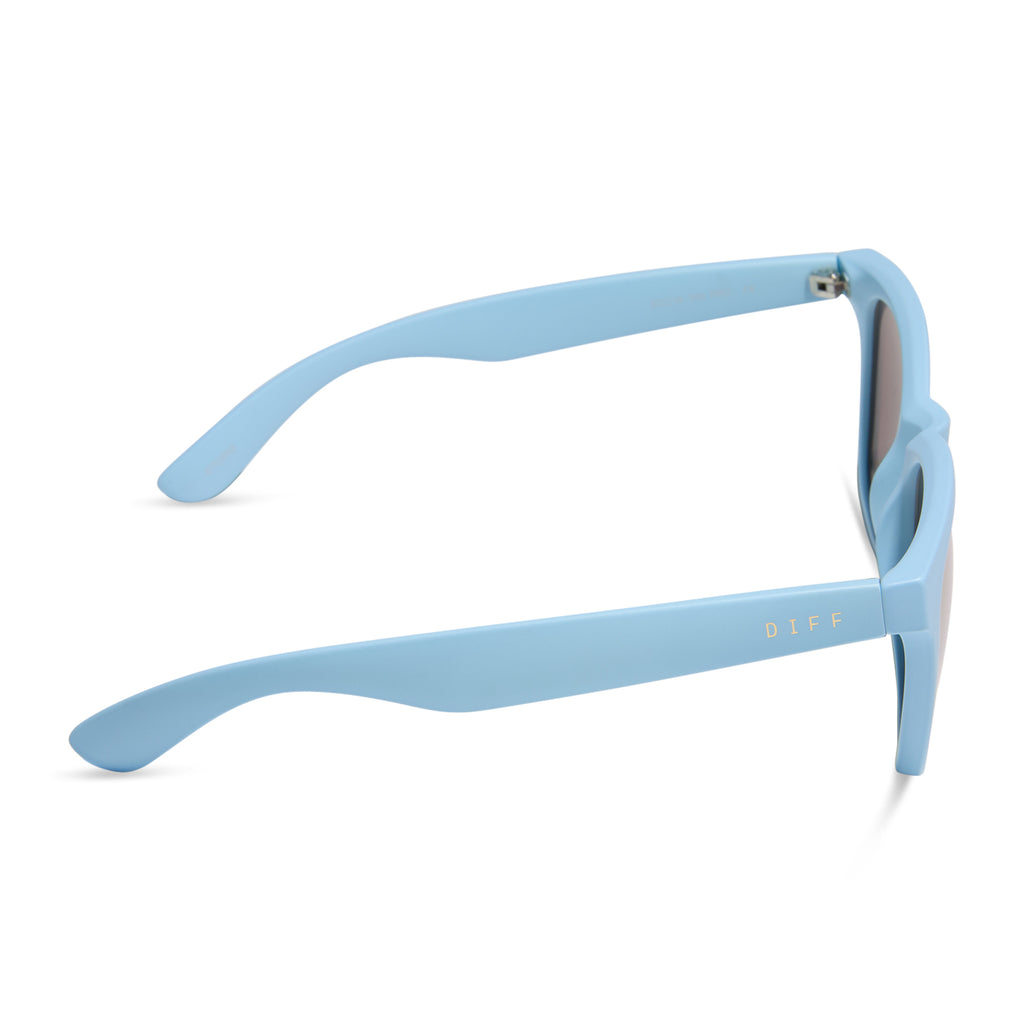 DIFF Eyewear Astro Polarized Aviator Sunglasses (Gray Stripe/Blue Mirror) Blue Angel Polarized Aviator Sunglasses - Blue Mirror Lens  main image 3