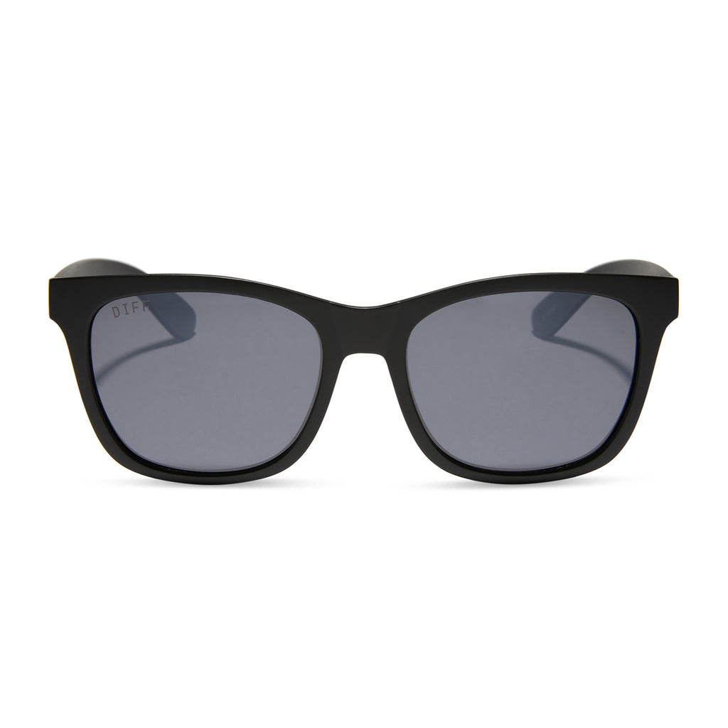 Storm Square Sunglasses, Black & Dark Grey Polarized