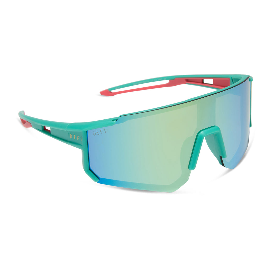 Heat Shield Sunglasses | Turquoise & Turquoise Ice Mirror | DIFF
