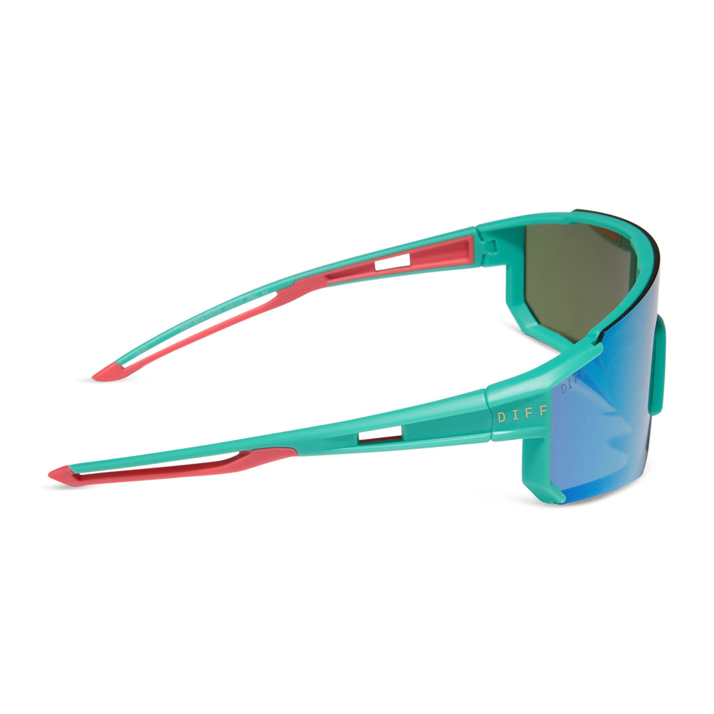 DIFF ? Scarlett COLOR: Gold Turquoise Ice Mirror Sunglasses display picture 1