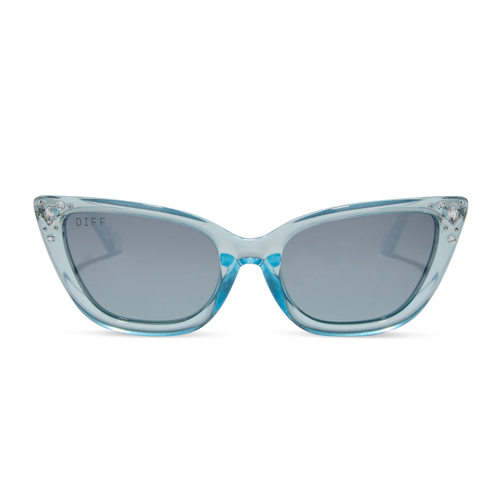 Disney Princess Cinderella Sunglasses Blue Glitter Blue Gradient DIFF Eyewear