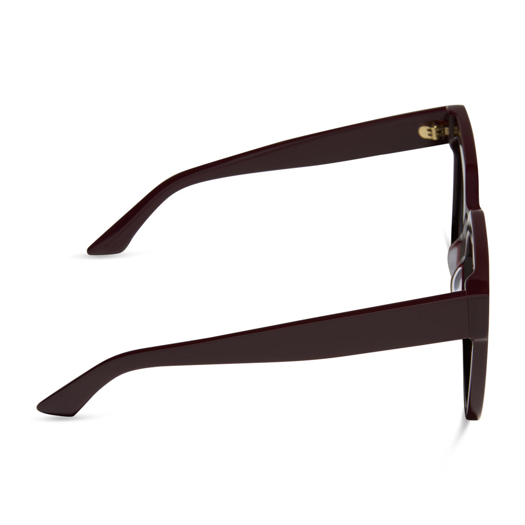 Blue Hipster Acetate Trapezoid Gradient Sunglasses with Blue