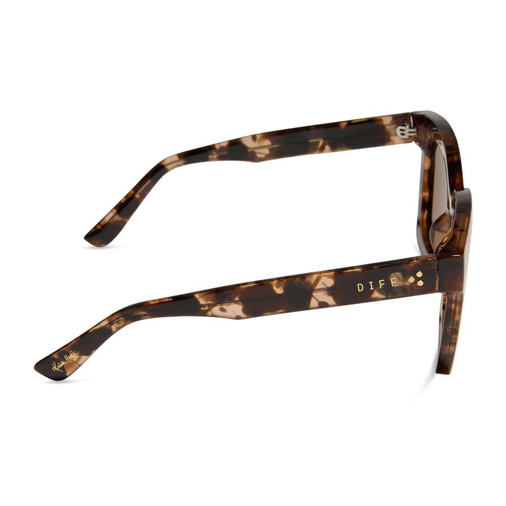 Krista Horton Square Sunglasses Himalayan Tortoise & Brown DIFF Eyewear