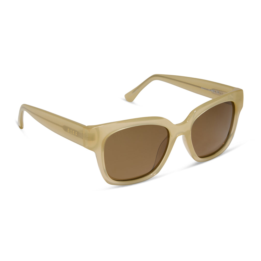 Madison Mealy Mae Sunglasses | Neutral Crystal & Truffle | DIFF 
