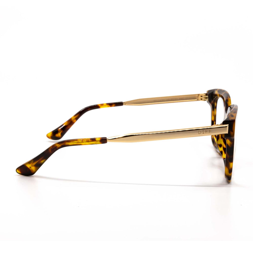LUMIページ Bella XS Square Glasses | Amber Tortoise & Blue Light