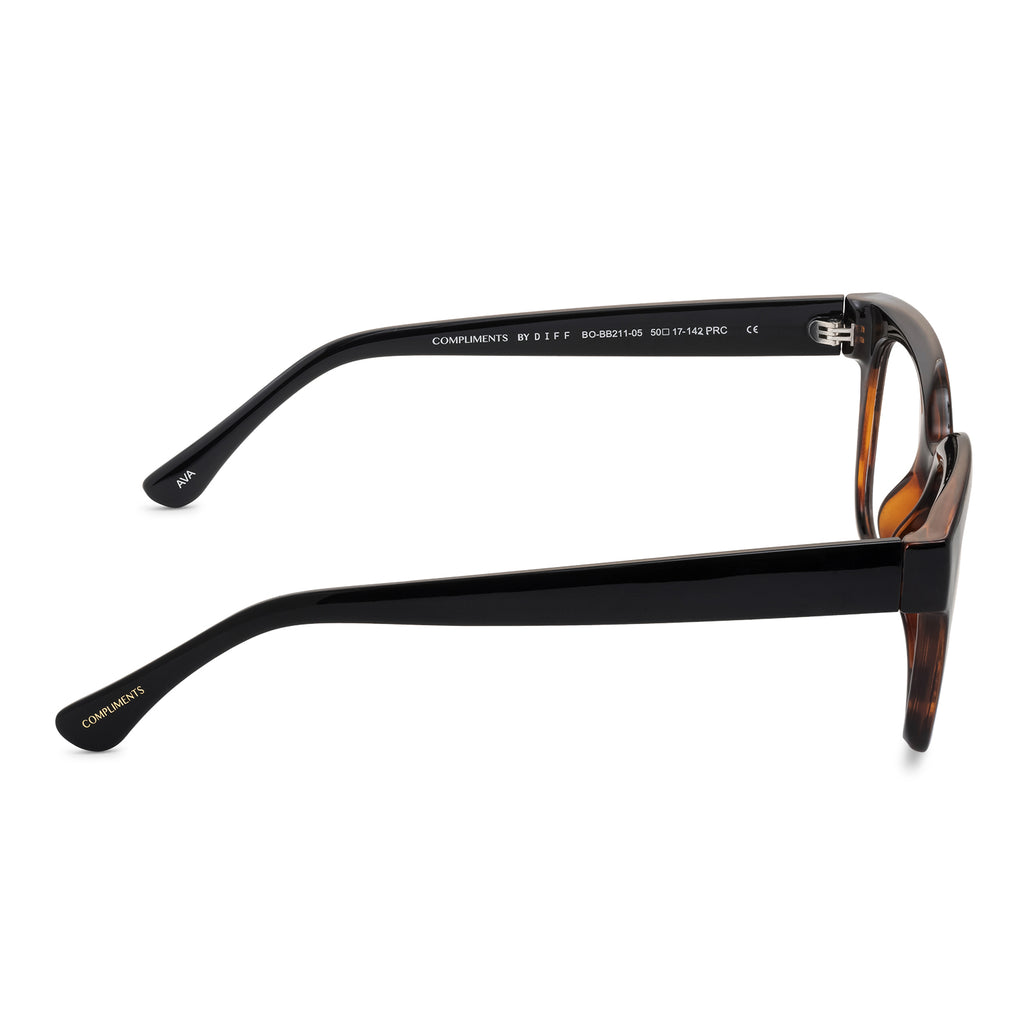 AVA BLACK TORTOISE + BLUE LIGHT READERS DIFF Eyewear