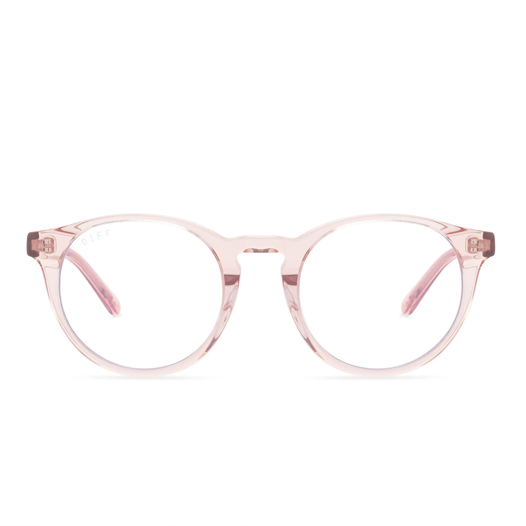 DIFF Eyewear Sawyer Blue Light Glasses - Round Computer Glasses For Men & Women (Cream Tortoise)