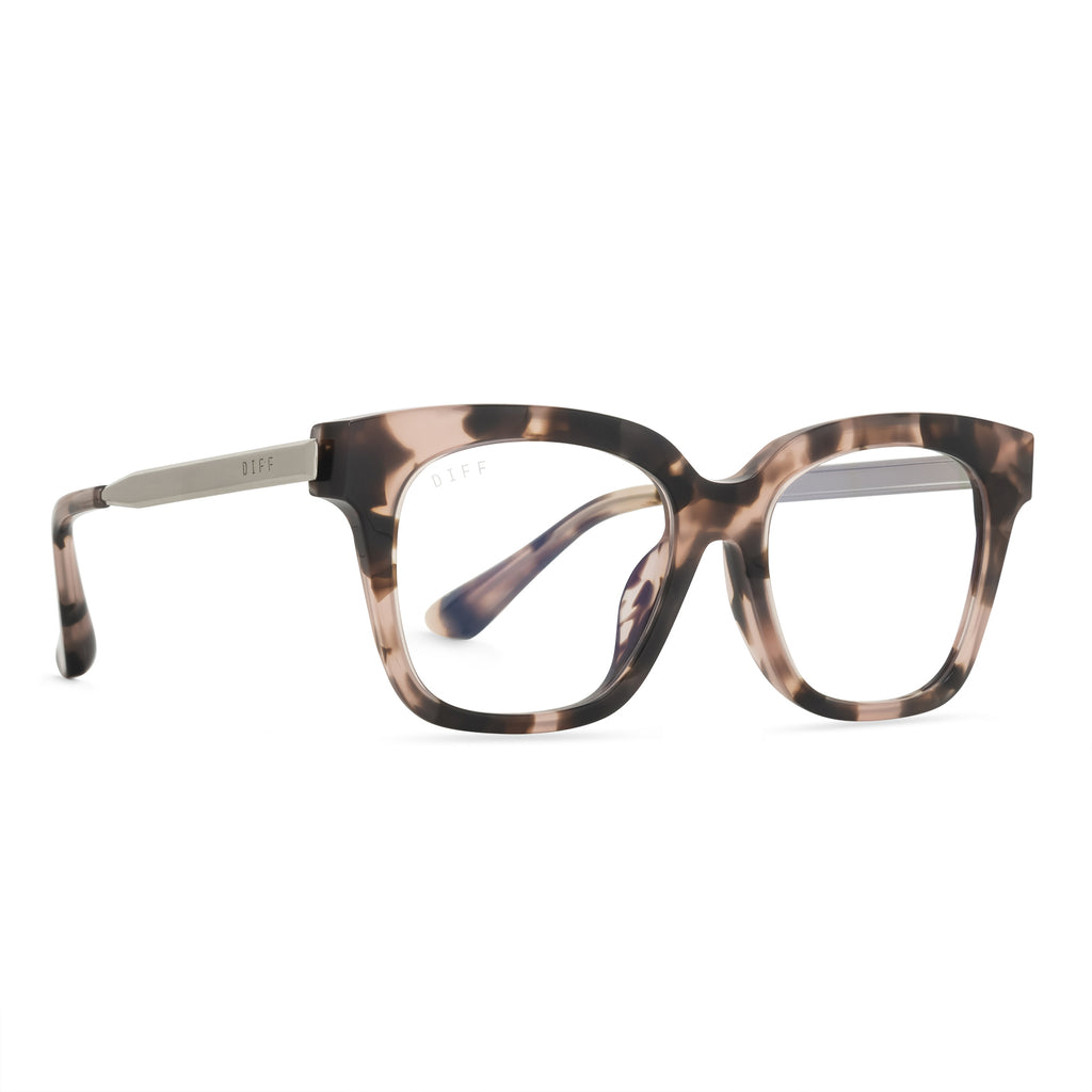 Bella XS Square Glasses Himalayan Tortoise & Blue Light Technology