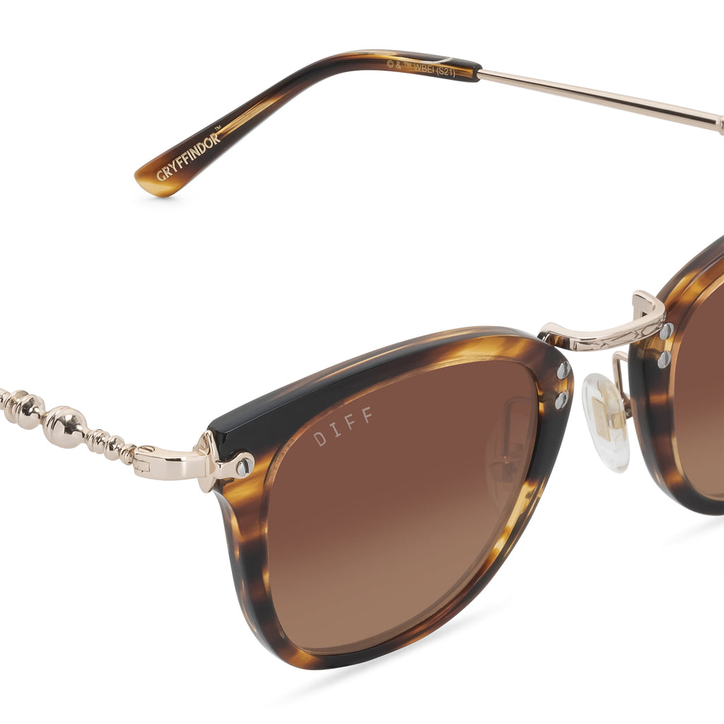DIFF CHARITABLE EYEWEAR unisex Gryffindor™ Gryffindor™ Sunglasses | Gryffindor™ Gold + Brown Sunglasses  main image 4
