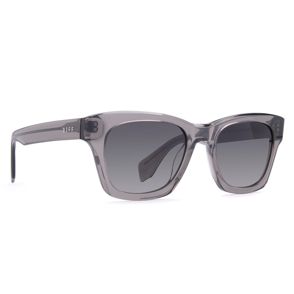 Dean Square Sunglasses Storm Crystal & Grey Polarized Lenses DIFF