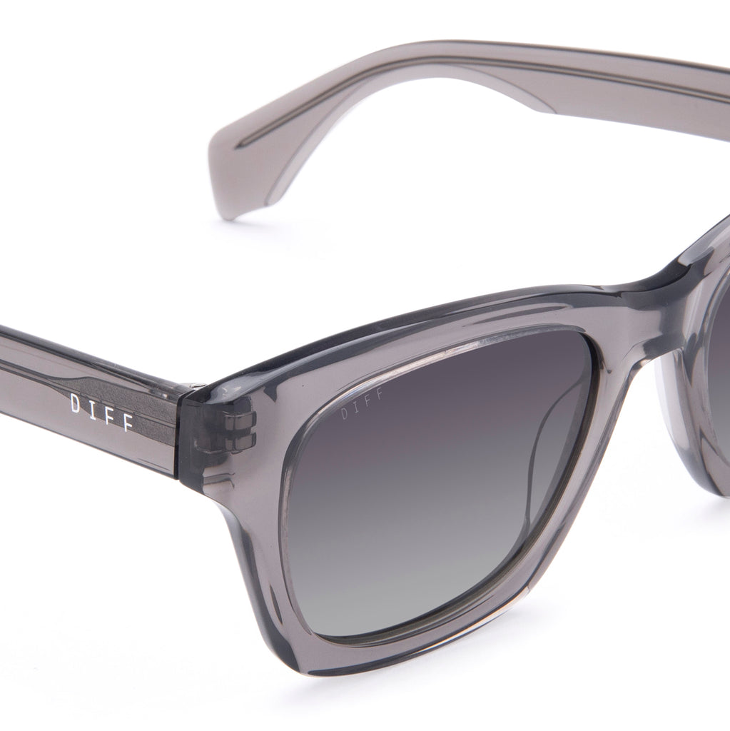 Dean Square Sunglasses Storm Crystal & Grey Polarized Lenses DIFF