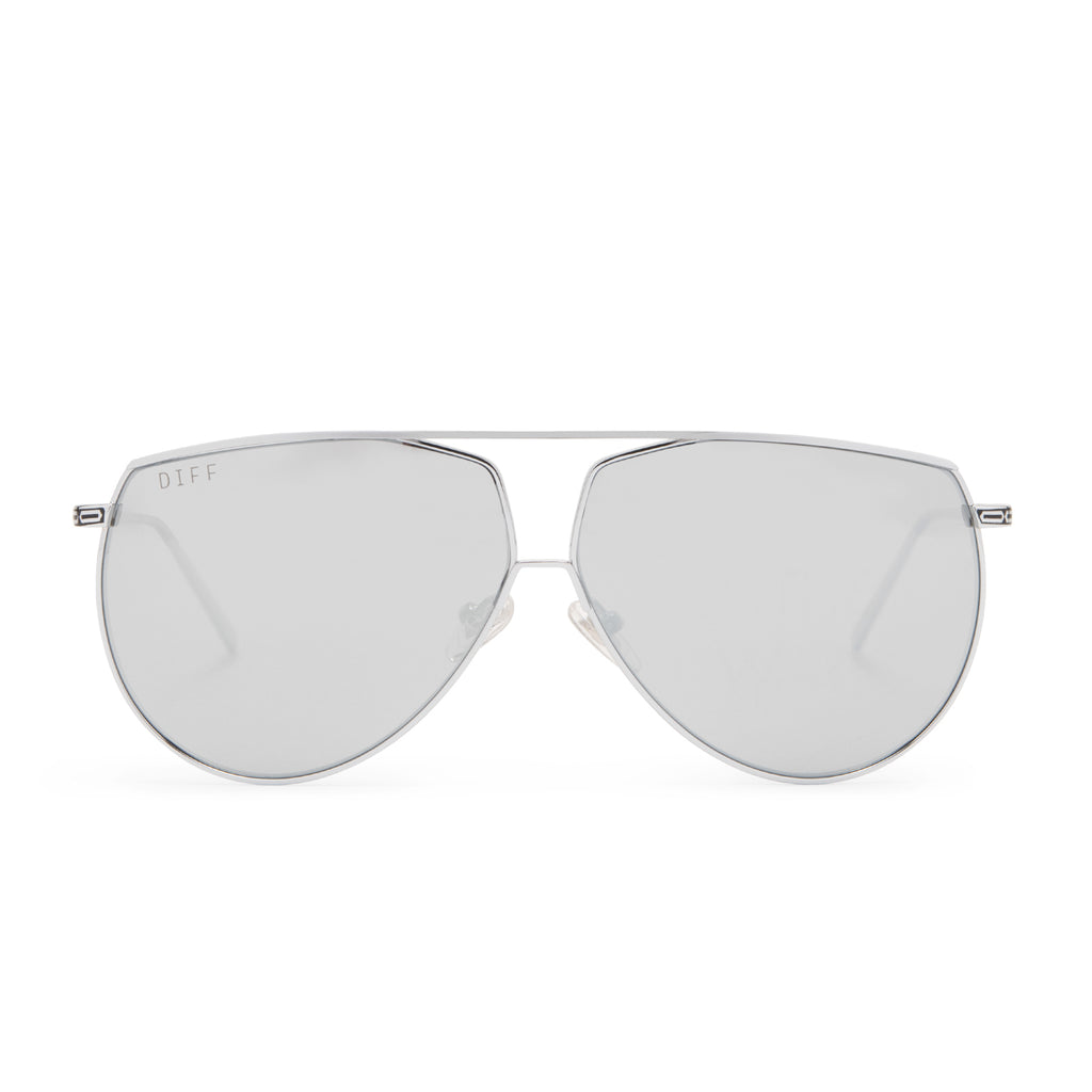 The Mandalorian Aviator Sunglasses | Grey & Silver Mirror | DIFF