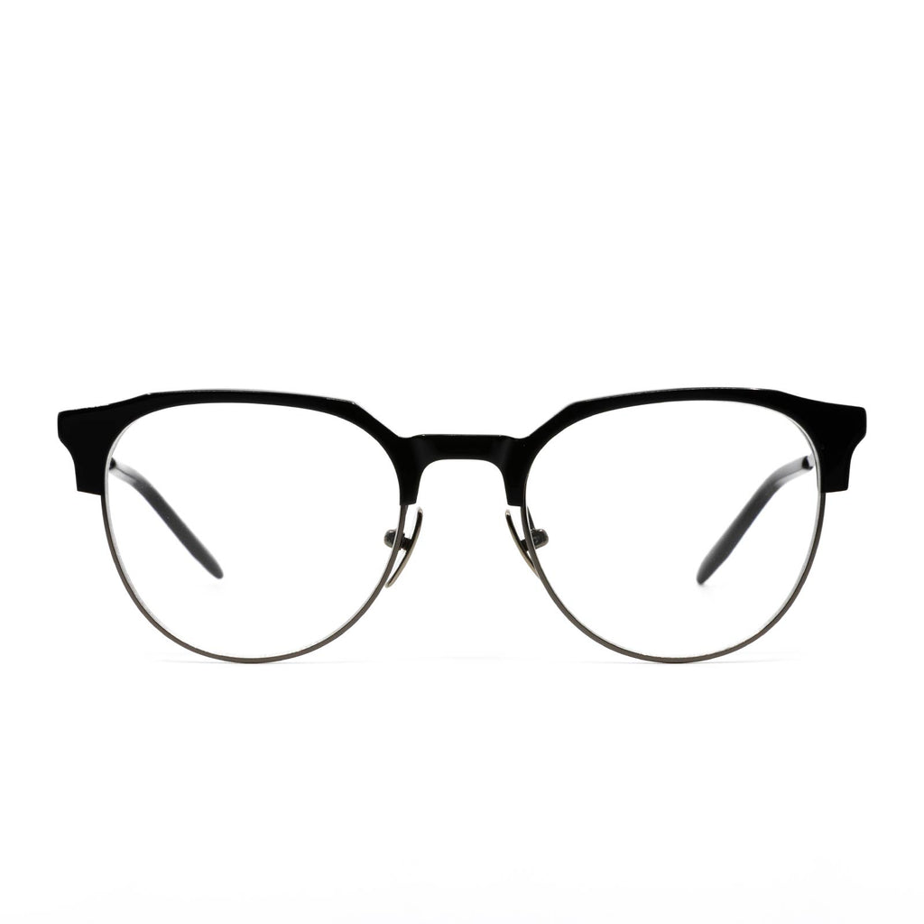 KIRA - GUNMETAL BLACK + CLEAR GLASSES – DIFF Eyewear