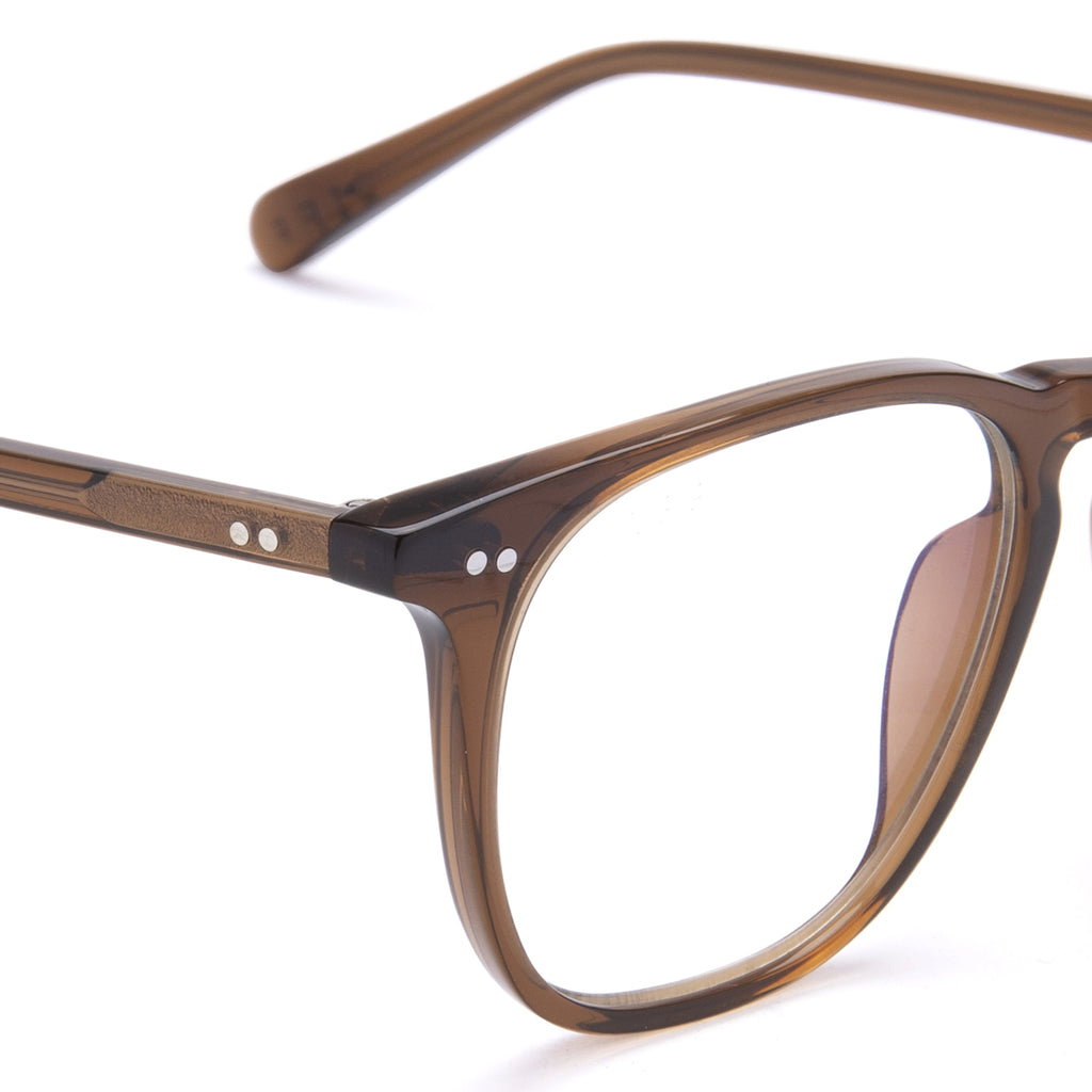 Maxwell Square Glasses | Whiskey Crystal & Blue Light Technology 